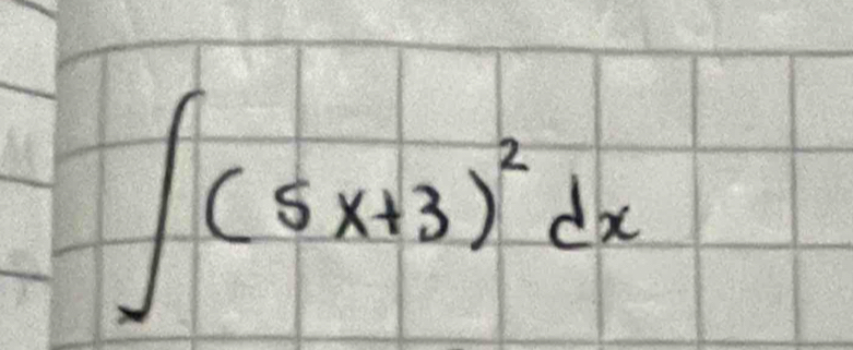 ∈t (5x+3)^2dx