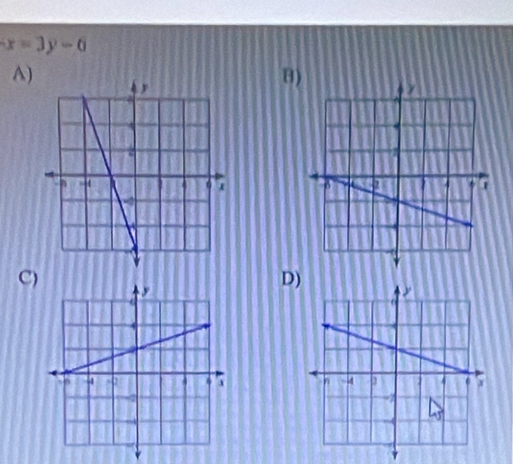 x=3y-6
A)
H
C)
D)