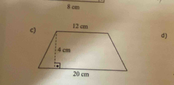 8 cm
d)