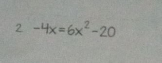 2 -4x=6x^2-20