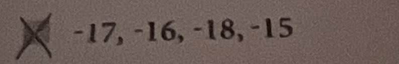 -17, -16, -18, -15