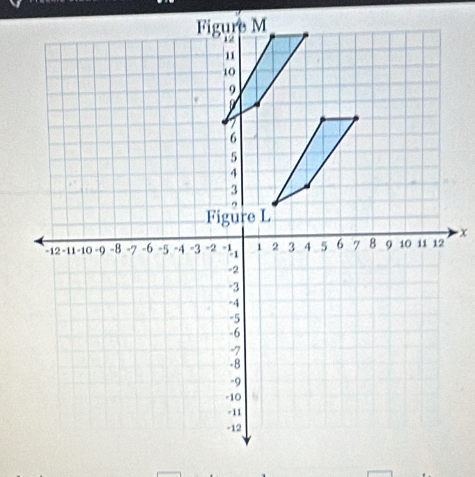 Figure M
12
11
10
9
D
7
6
5
4
3
Figure L
x
-12 -1 -10 -9 -8 -7 -6 -5 -4 = 3 = 2 1 1 2 3 4 5 6 7 8 9 10 11 12
-2
-3
-4
-5
-6
-7
-8
-9
= 10
-11
-12