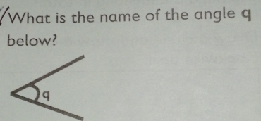 What is the name of the angle q
below?