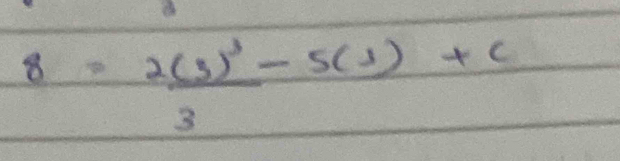 s=frac 2(3)^33-5(1)+c