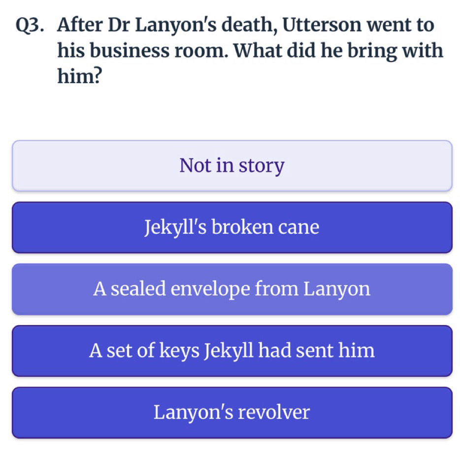 Solved: After Dr Lanyon's death, Utterson went to his business room ...