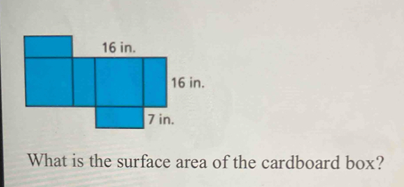 What is the surface area of the cardboard box?