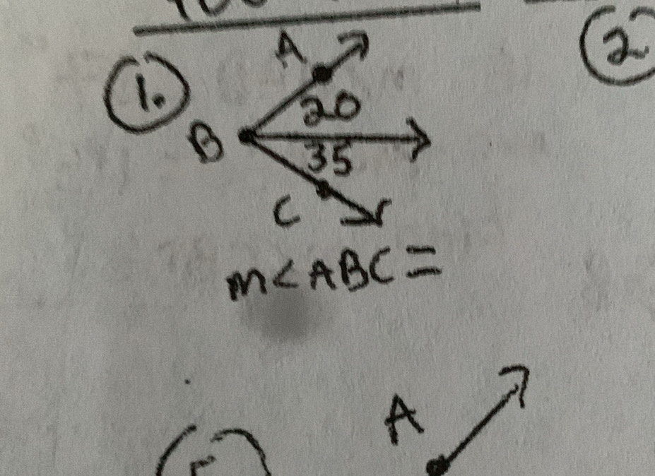 10
m∠ ABC=
A