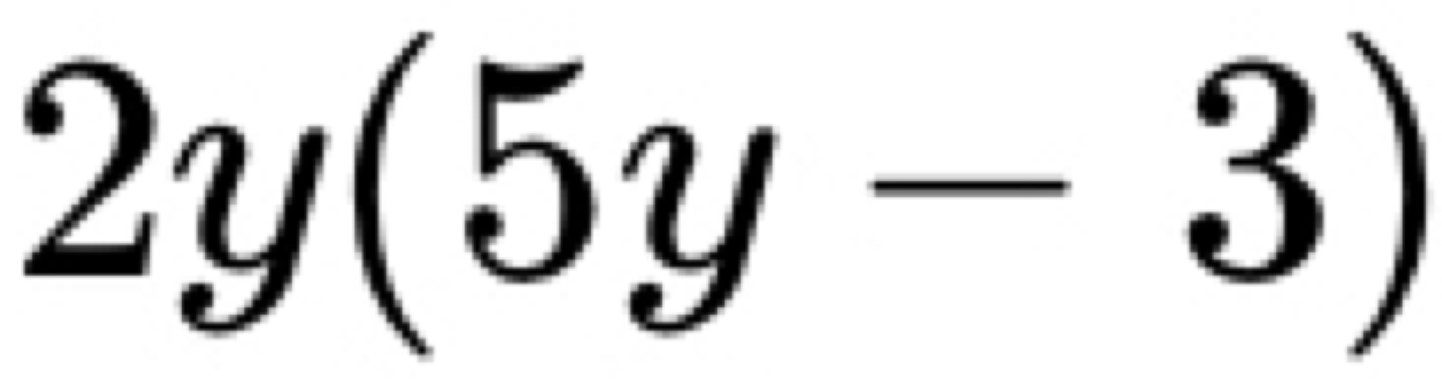 2y(5y-3)