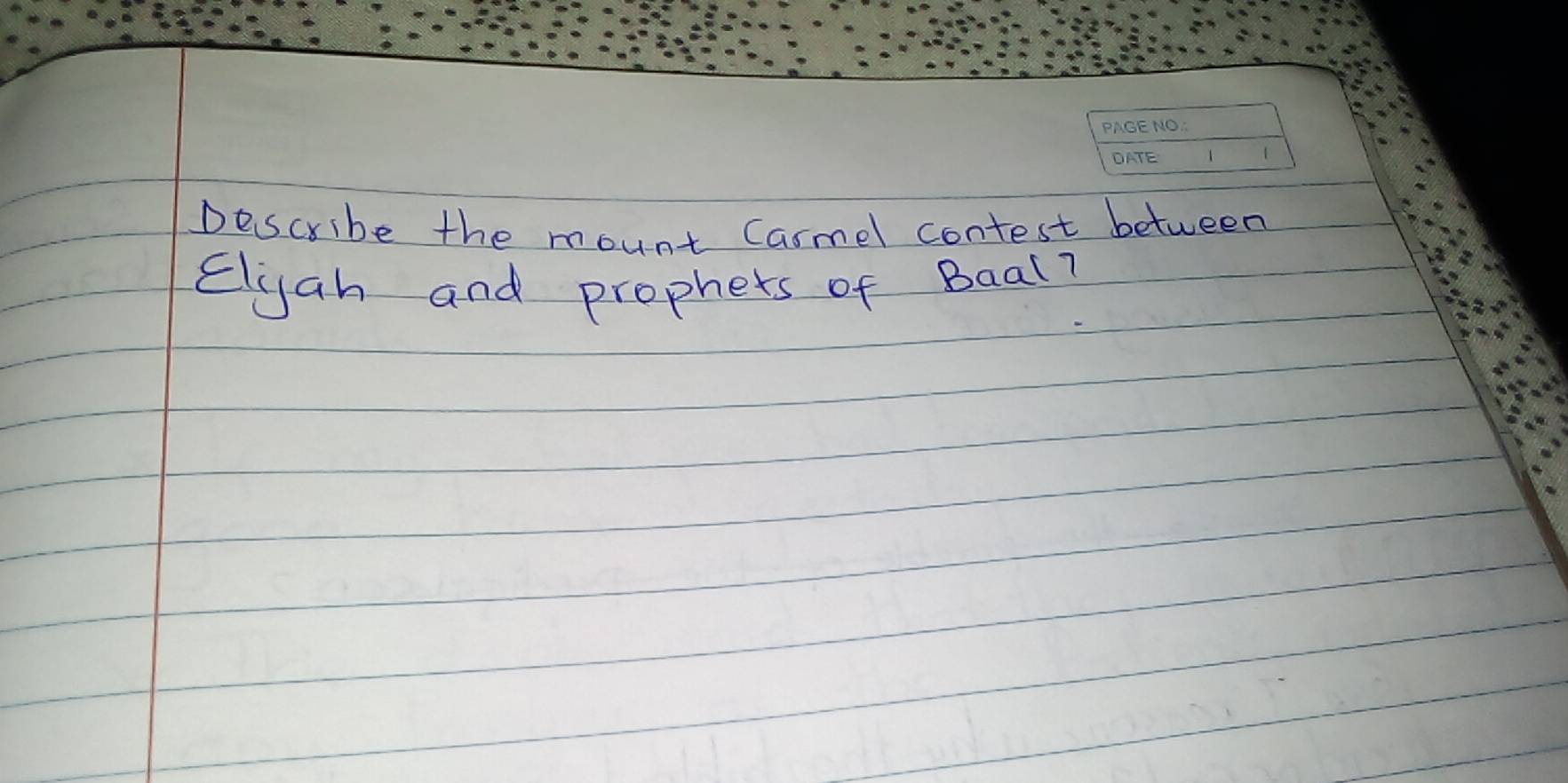 Describe the mount Carmel contest between 
Elyah and prophets of Baal?