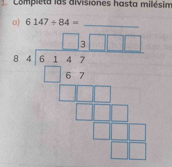 Completa las divisiones hasta milésim 
_
beginarrayr 15 1511/1  * frac 1 hline 14  1/11  - 1/11  hline endarray
□ 