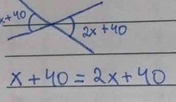 x+40=2x+40