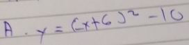 y=(-x+6)^2-10