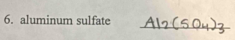 aluminum sulfate