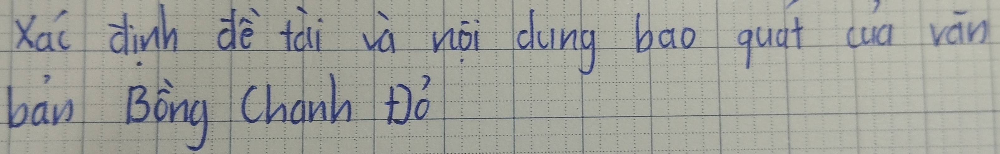 Xái dinh dè tài vù nōi dung bāo quai cua ván 
bān Bèng Chanh Dǒ