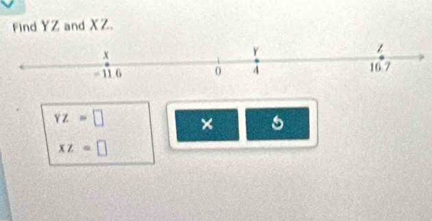 Find YZ and XZ.
YZ=□
×
xz=□