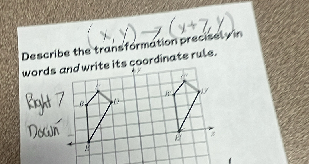 Describe the transformation precisely n