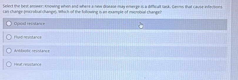Solved: Select the best answer: Knowing when and where a new disease ...