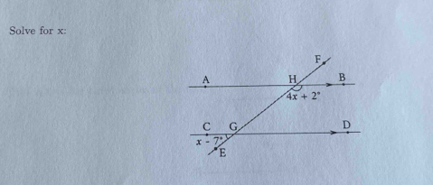 Solve for x: