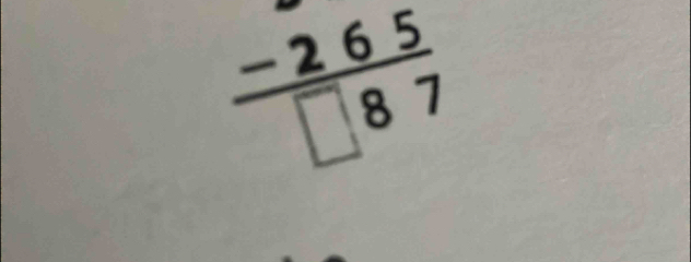  (-265)/□ 87 