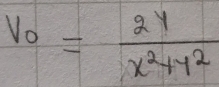 v_0= 2y/x^2+y^2 