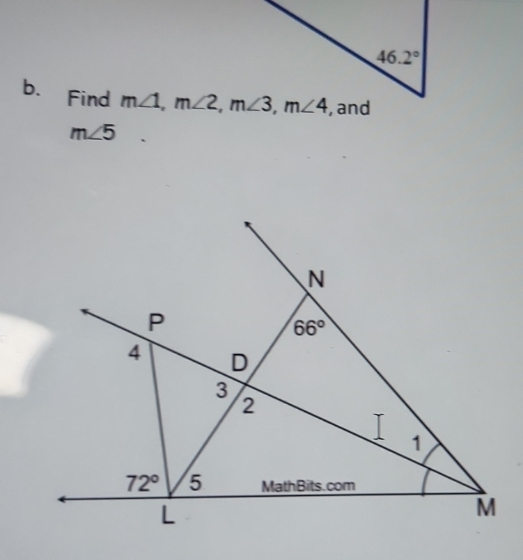 Find
m∠ 5