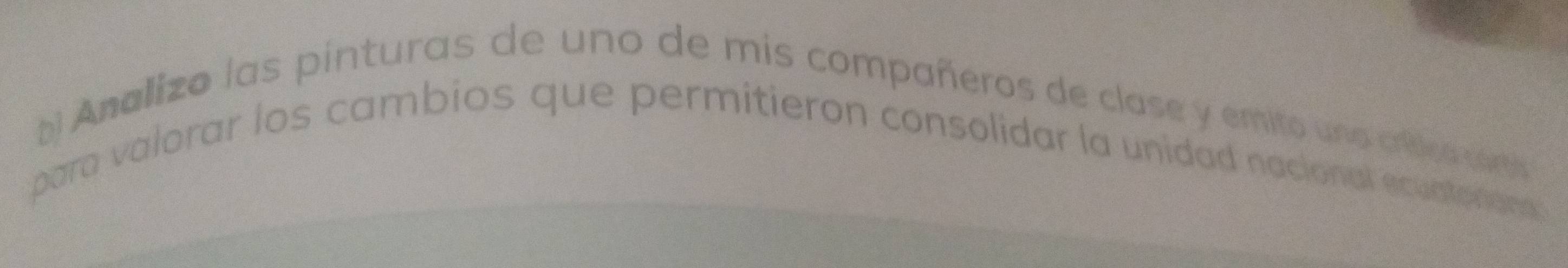 Analizo las pinturas de uno de mis compañeros de clase y emito una cricacos 
para valorar los cambios que permitieron consolidar la unidad nacional ecuatorians