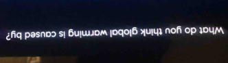 What do you think global warming is caused by?