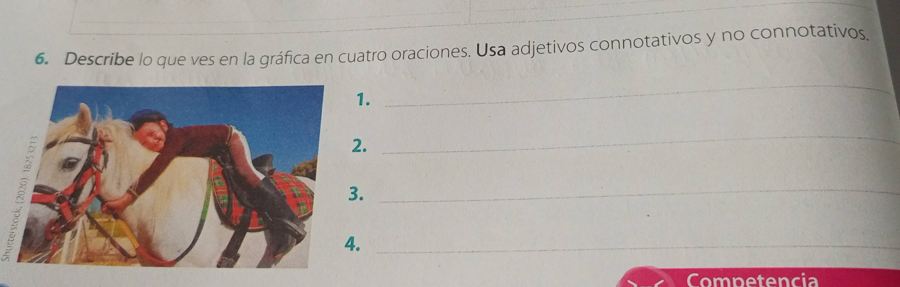 Resuelto:Describe lo que ves en la gráfica en cuatro oraciones. Usa ...