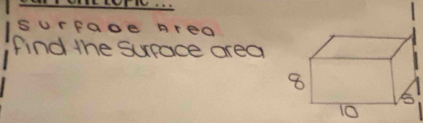 SurFace Area 
find the Surpace area