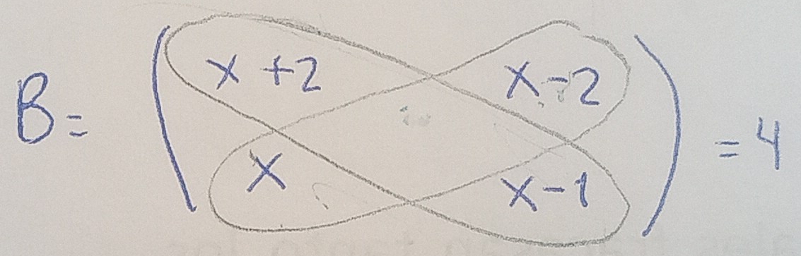 B=
x+2
x-2
X
=4
x-1