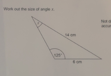 Work out the size of angle x..
t di
cur