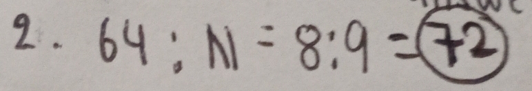 64:N=8:9=(72)