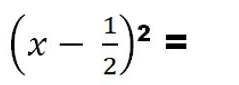 (x- 1/2 )^2=