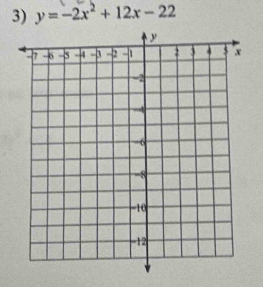 y=-2x^2+12x-22