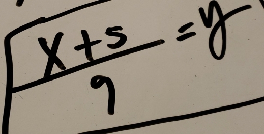  (x+5)/9 =y-