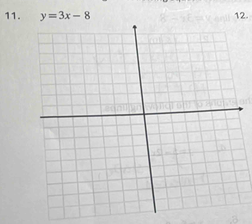 y=3x-8 12.