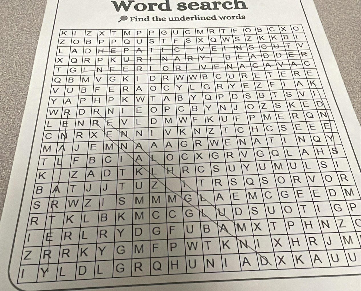 Word search
M
P
C
M
U