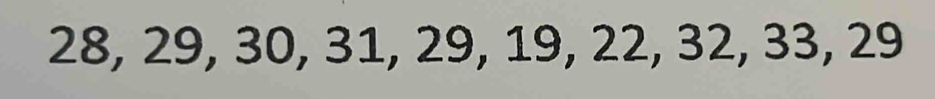 28, 29, 30, 31, 29, 19, 22, 32, 33, 29