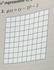 x^2 represent 
2. g(x)=(x-2)^2-2