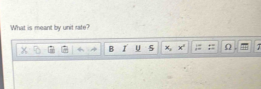 What is meant by unit rate?
1=
B I U x_2x^2 z= Ω 1