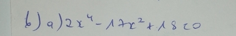 2x^4-17x^2+18=0