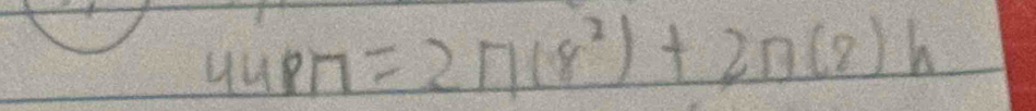 448n=2n(8^2)+2n(8)h