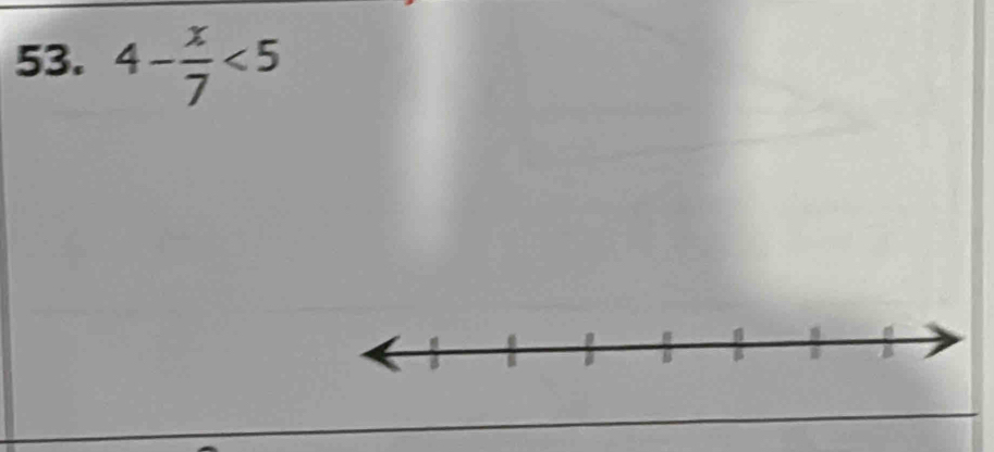4- x/7 <5</tex>