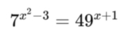 7^(x^2)-3=49^(x+1)