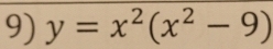 y=x^2(x^2-9)