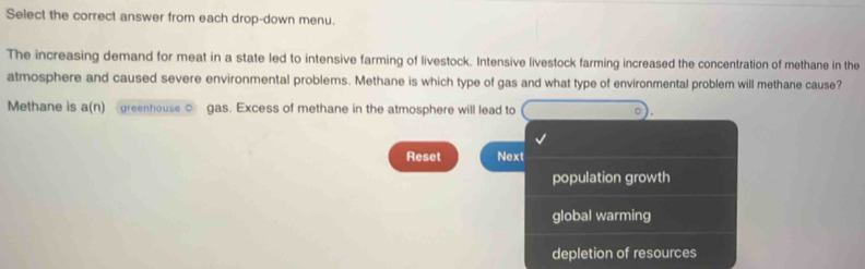 Solved: Select the correct answer from each drop-down menu. The ...