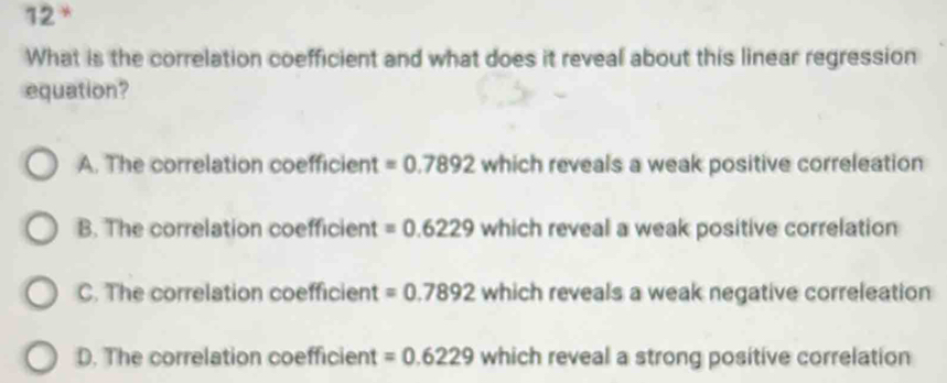 Solved: What is the correlation coefficient and what does it reveal ...