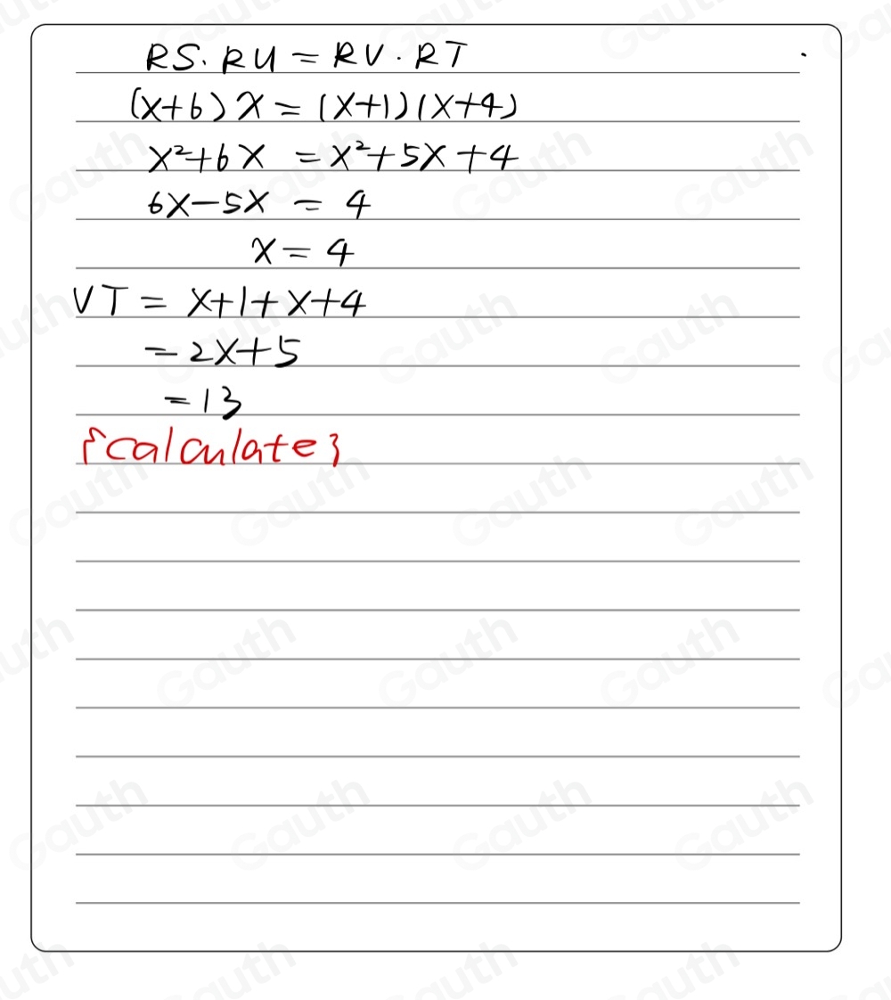 Solved: SU and VT are chords that intersect at point R. What is the ...