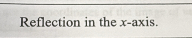 Reflection in the x-axis.