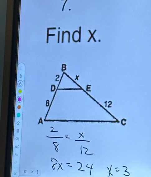 Find x.
17